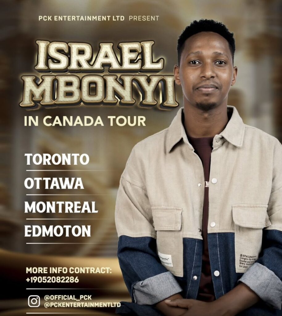 Israel Mbonyi mu bitaramo Canada,Kenya na BK Arena